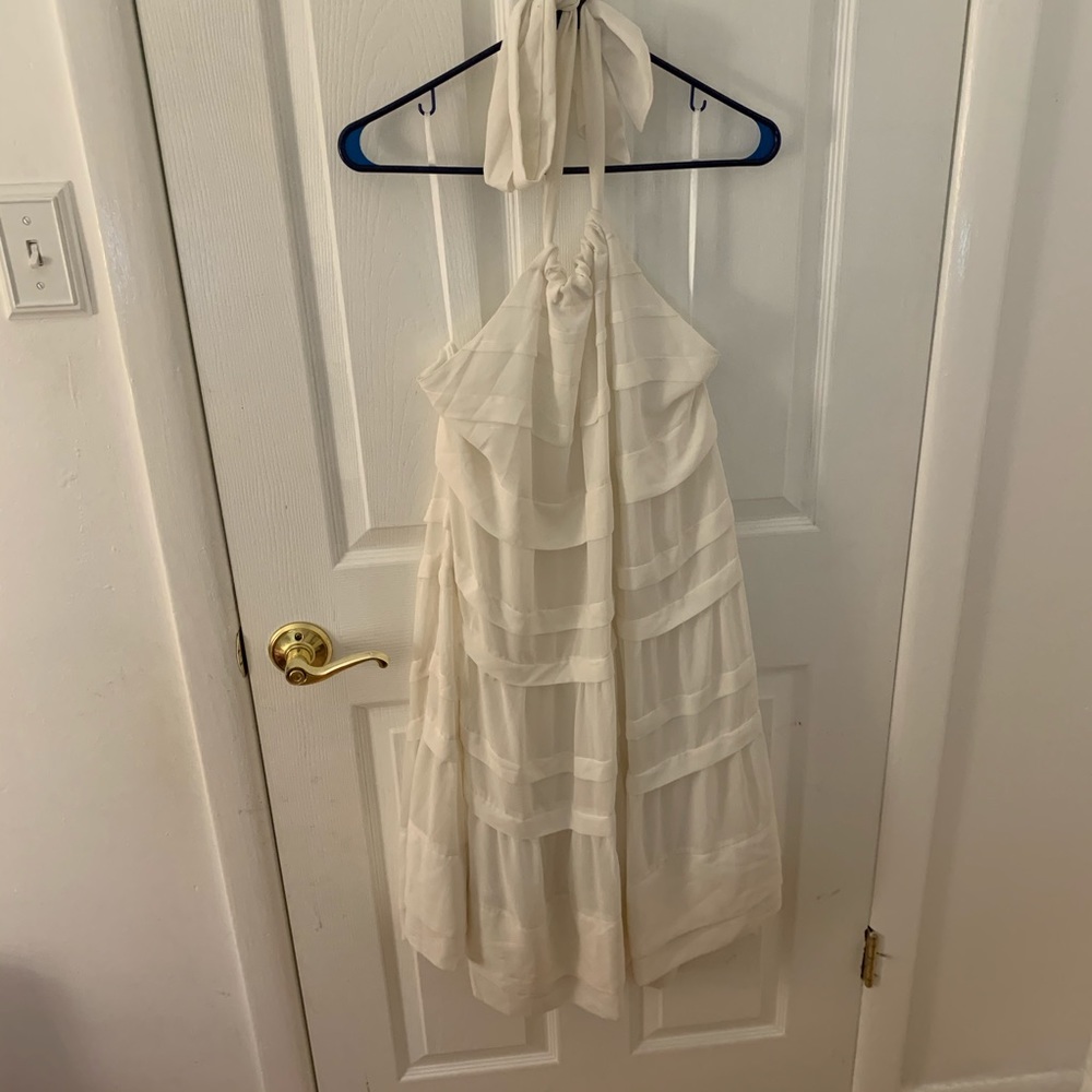 H&M Conscious Tiered Halter Dress sz 14 - Picture 4 of 6